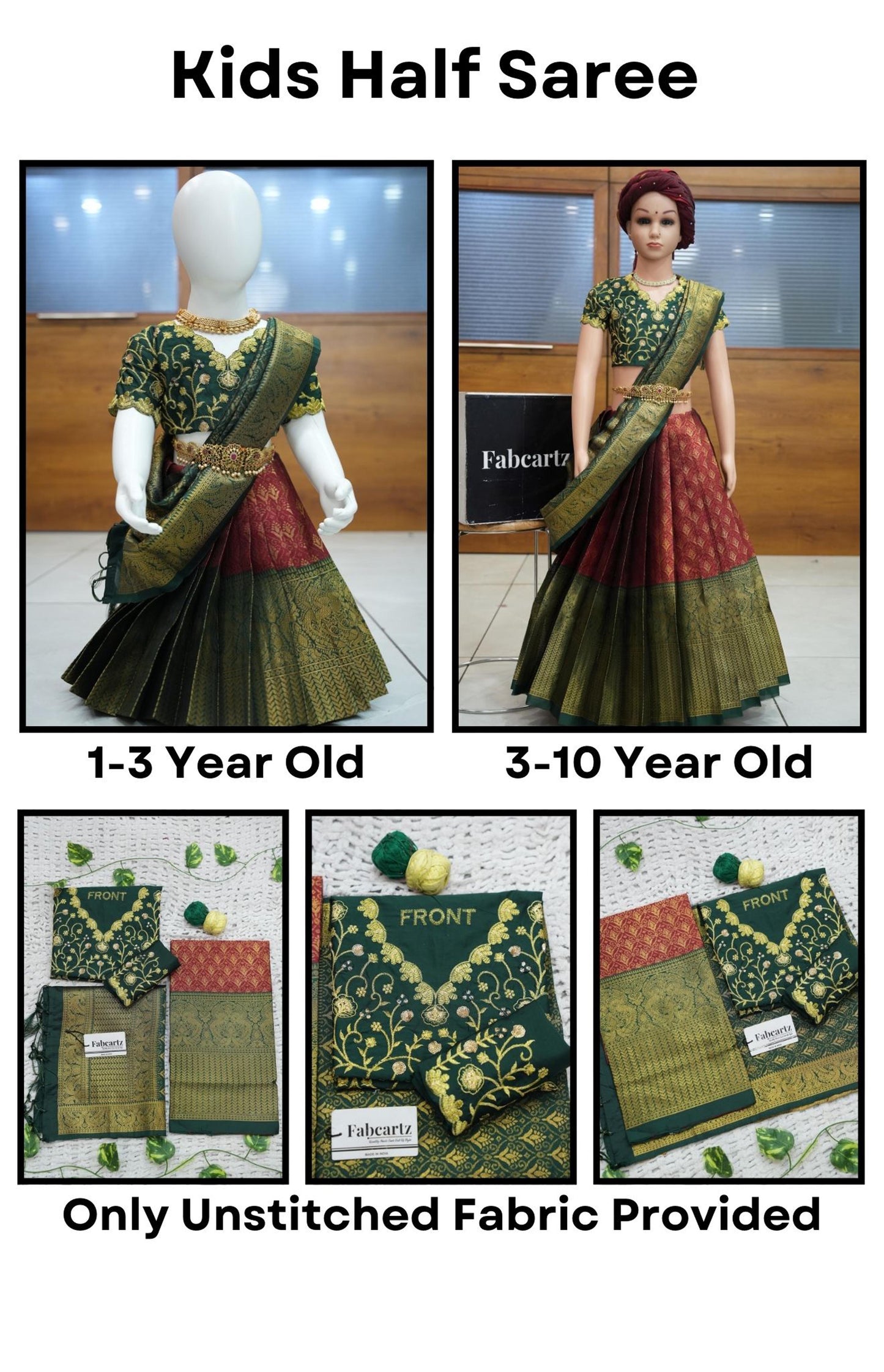 MnjyaaJacQ New Kids Traditional South Indian Half Saree