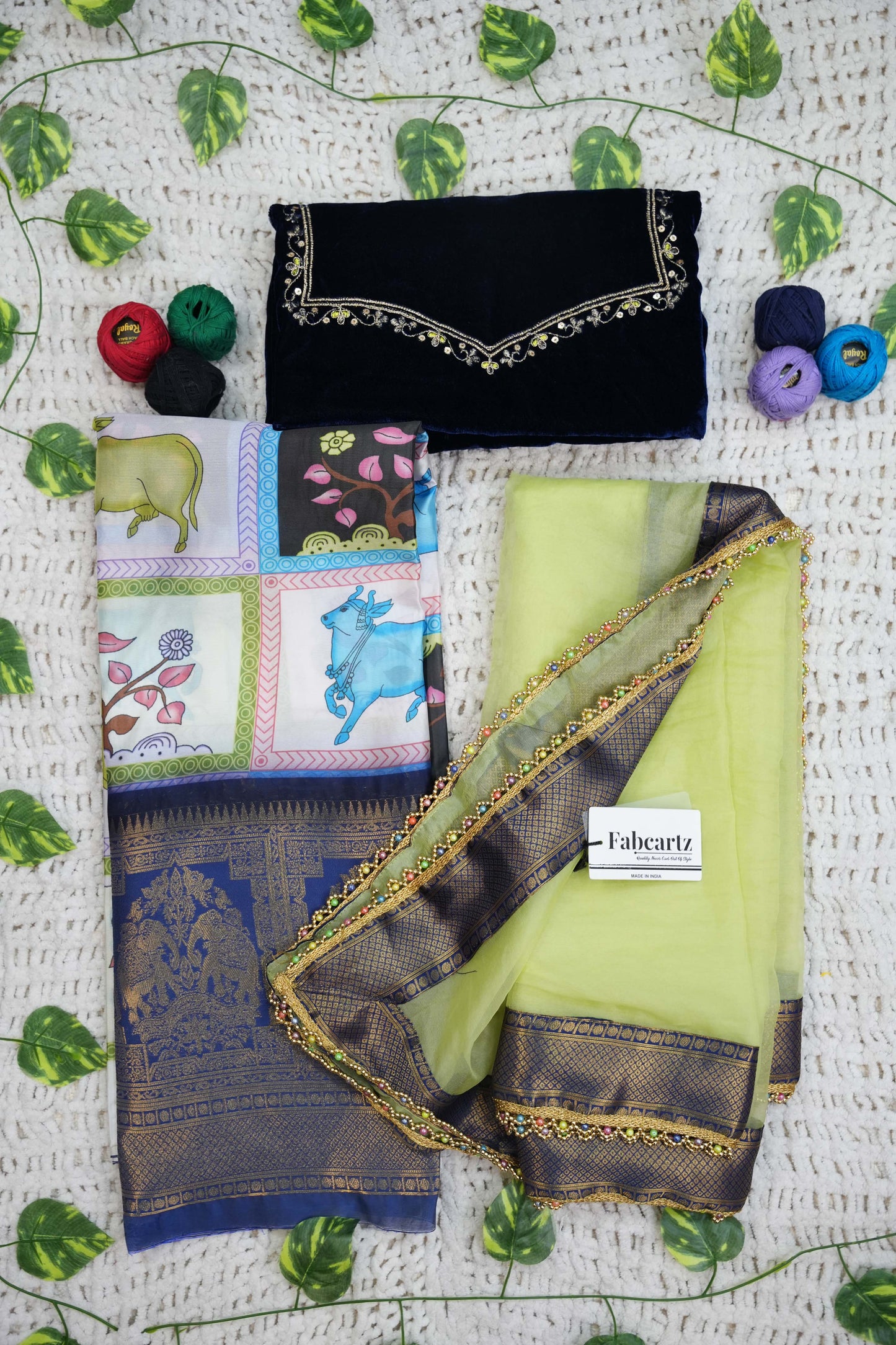 South Indian Festival Traditional Half Saree VintageCow