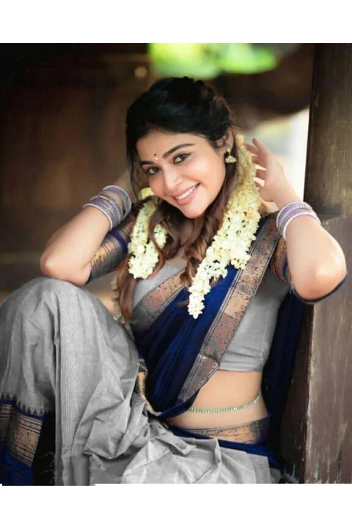 South Indian Festival Traditional Half Saree (YenuguPAttu)