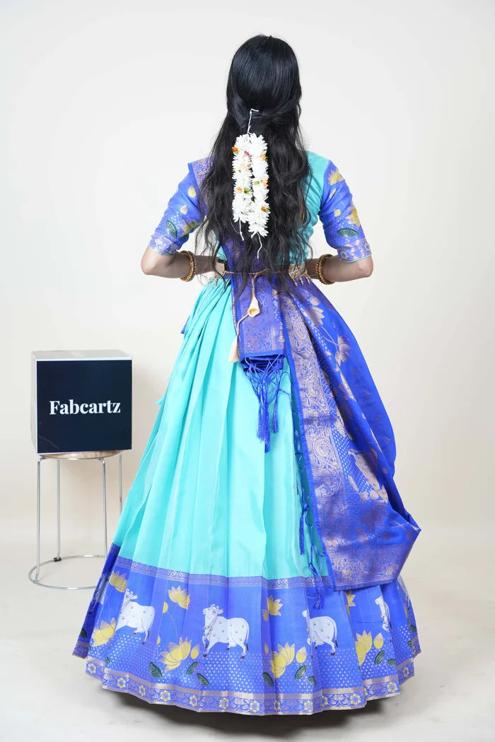 South Indian Festival Traditional Half Saree (KaamDhenu)