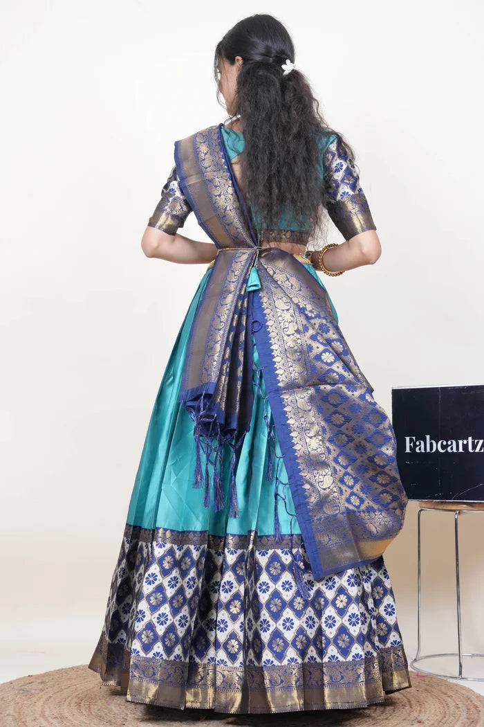OnlinePattu South Indian Festival Traditional Half Saree