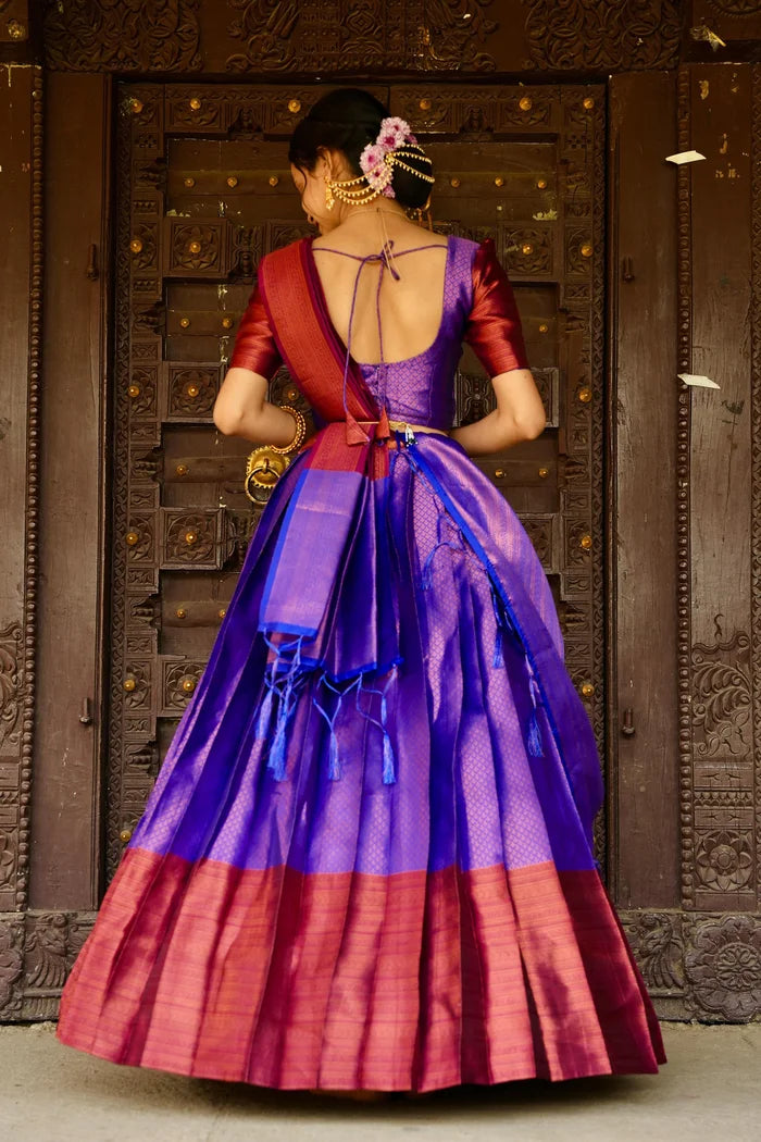 South Indian Festival Traditional Half Saree (Ival)