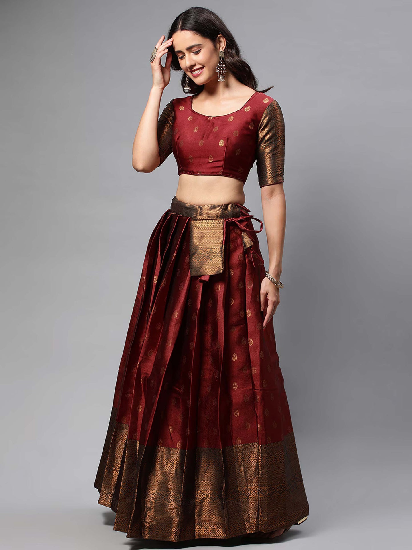 South Indian Festival Traditional Half Saree (Kantara)