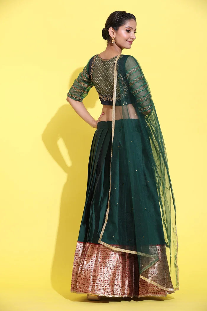 South Indian Festival Traditional Half Saree (Tanishq)