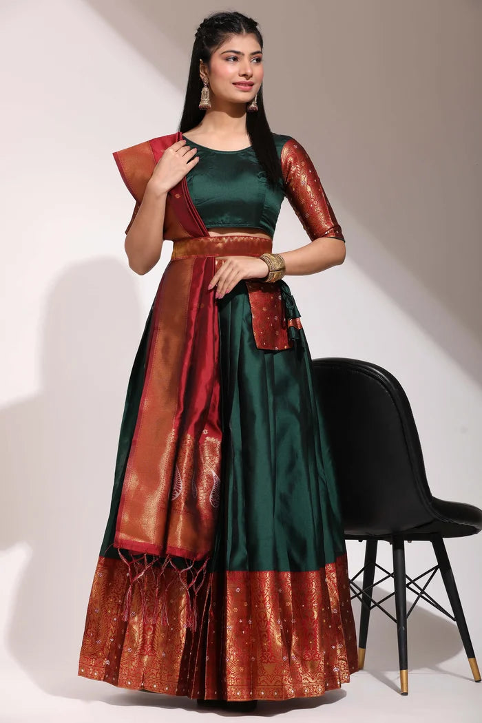 దక్షిణ భారత పండుగ సాంప్రదాయ హాఫ్ చీర(పటోలా)