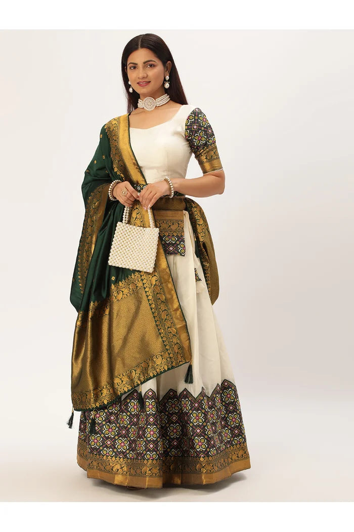 South Indian Festival Traditional Half Saree (Patola)