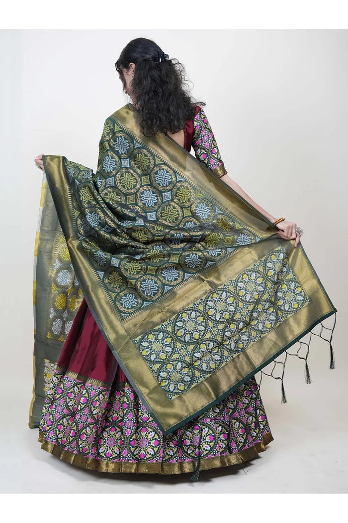 South Indian Festival Traditional Half Saree (GolGolPAttu)