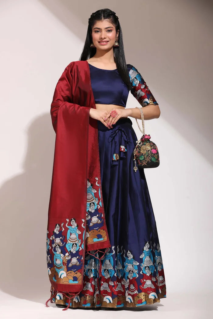 South Indian Festival Traditional Half Saree (Dhingli)