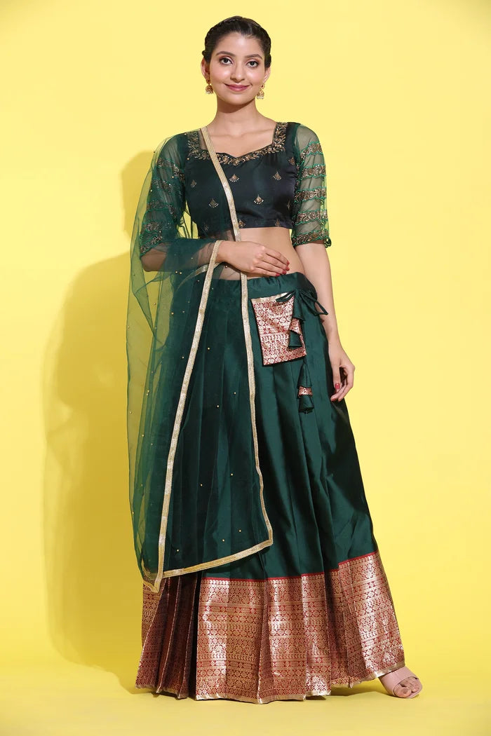 South Indian Festival Traditional Half Saree (Tanishq)