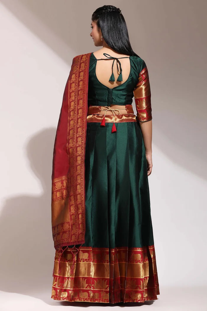 South Indian Festival Traditional Half Saree (LotusPattu)