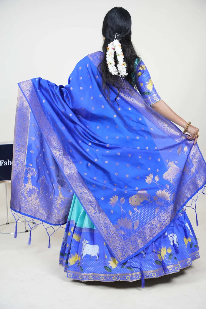 South Indian Festival Traditional Half Saree (KaamDhenu)