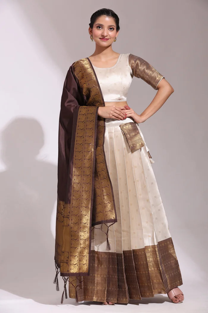 South Indian Festival Traditional Half Saree (Yogeshwari)