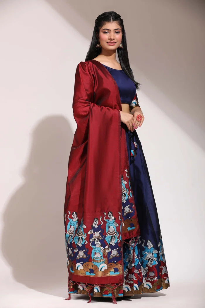 South Indian Festival Traditional Half Saree (Dhingli)