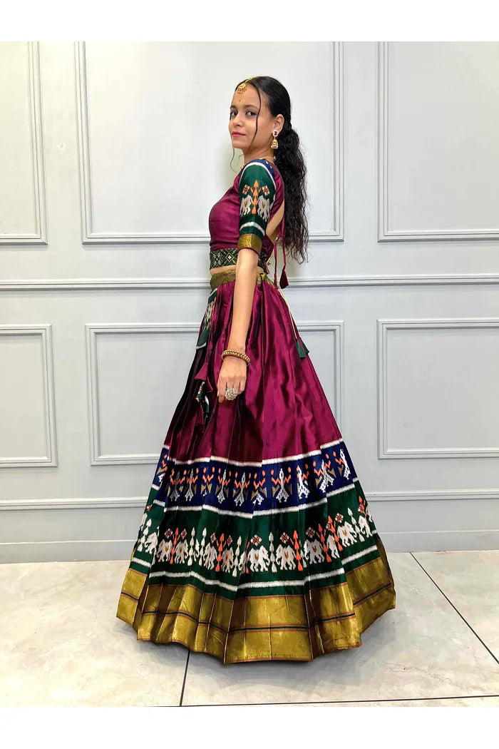 South Indian Festival Traditional Half Saree (Avani)