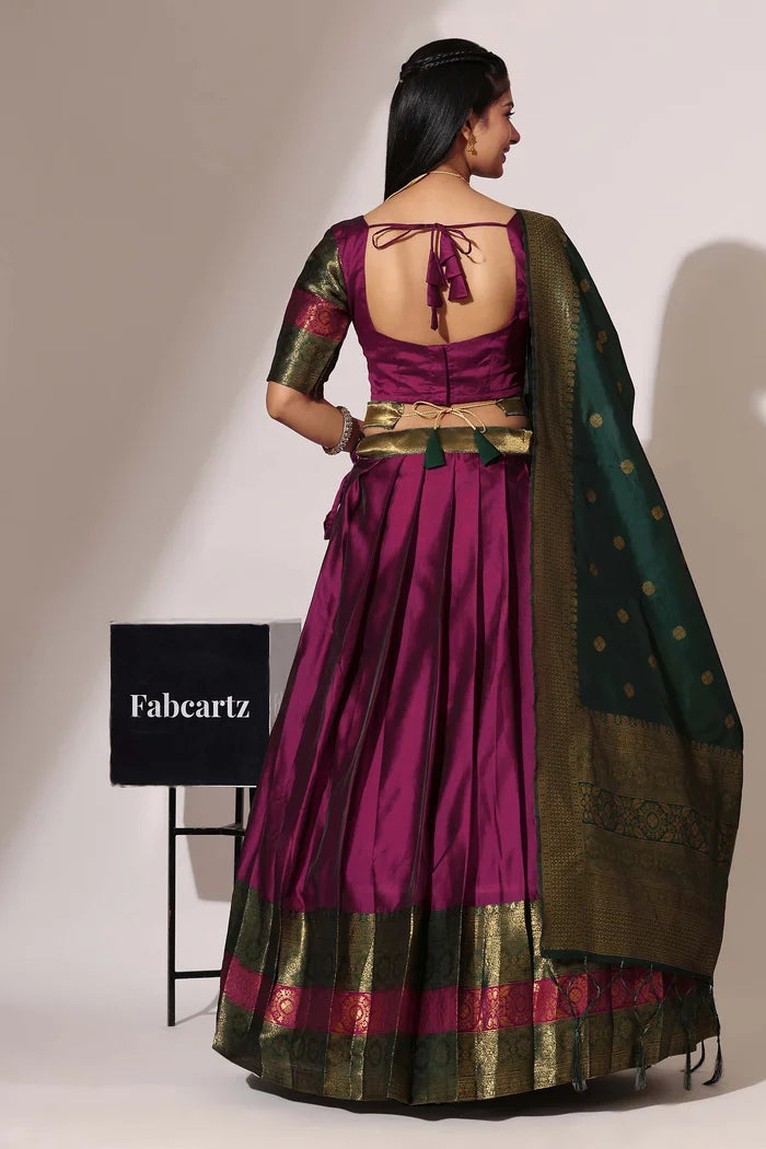 South Indian Festival Traditional Half Saree (UniversalPlain)