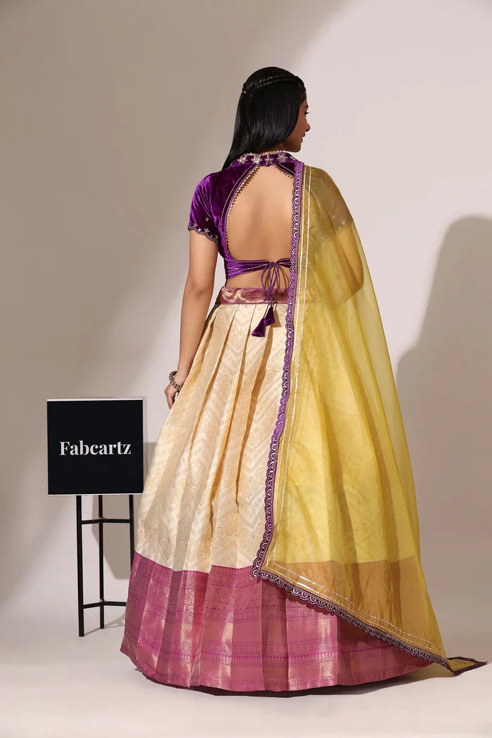 South Indian Festival Traditional Half Saree (Maheshmati)