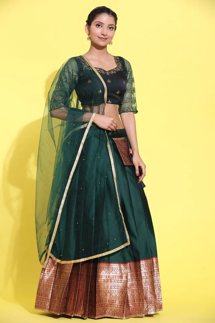 South Indian Festival Traditional Half Saree (Tanishq)