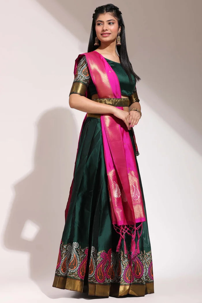 దక్షిణ భారత పండుగ సాంప్రదాయ హాఫ్ చీర(పటోలా)