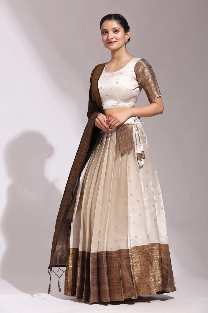 South Indian Festival Traditional Half Saree (Yogeshwari)