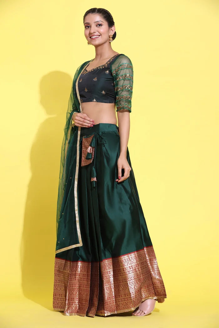 South Indian Festival Traditional Half Saree (Tanishq)