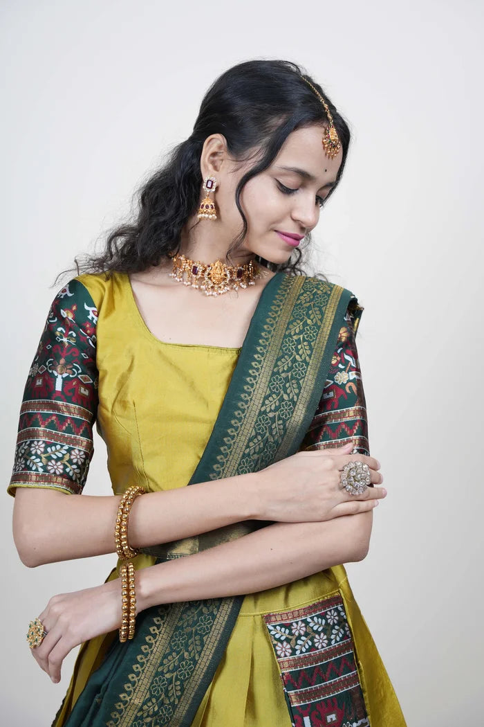 South Indian Festival Traditional Half Saree (Jagvi)