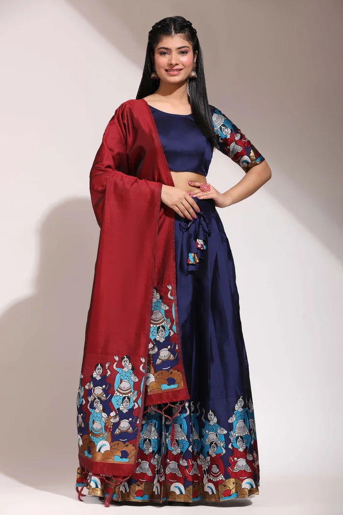 South Indian Festival Traditional Half Saree (Dhingli)