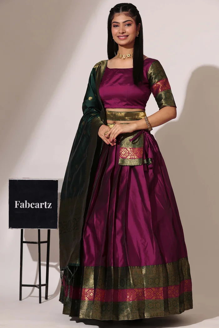 South Indian Festival Traditional Half Saree (UniversalPlain)