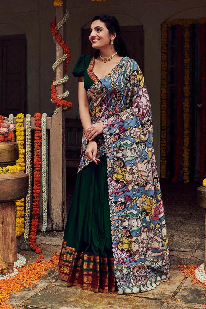 South Indian Festival Traditional Half Saree (Jugnoo)