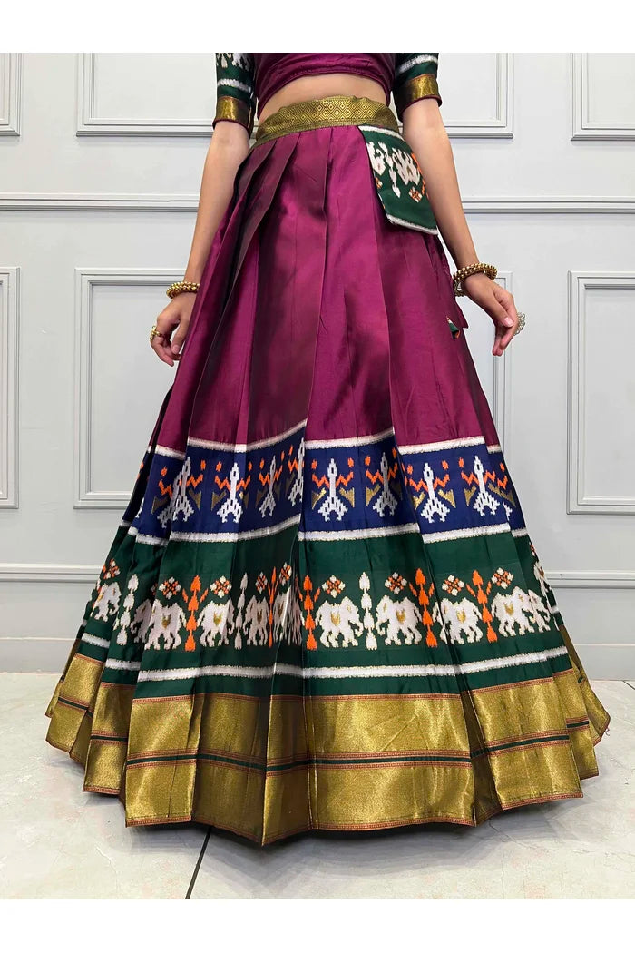 South Indian Festival Traditional Half Saree (Avani)