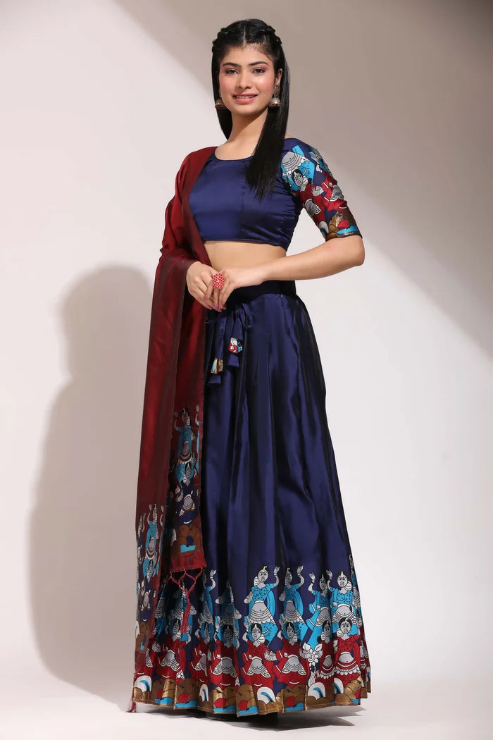 South Indian Festival Traditional Half Saree (Dhingli)