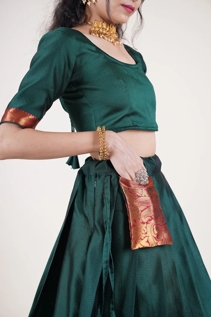 South Indian Festival Traditional Half Saree (Aarvi)