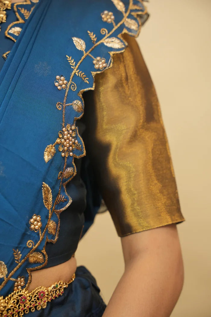 దక్షిణ భారత పండుగ సాంప్రదాయ హాఫ్ చీర (ఛవి)