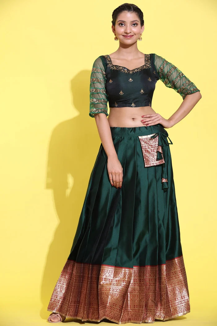 South Indian Festival Traditional Half Saree (Tanishq)