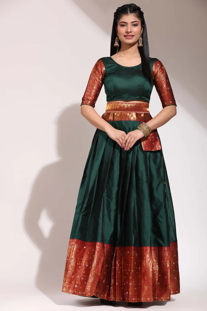 దక్షిణ భారత పండుగ సాంప్రదాయ హాఫ్ చీర(పటోలా)