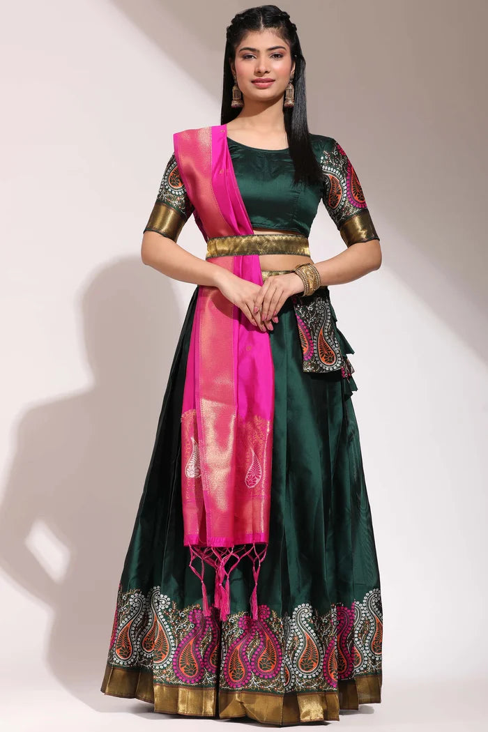 దక్షిణ భారత పండుగ సాంప్రదాయ హాఫ్ చీర(పటోలా)