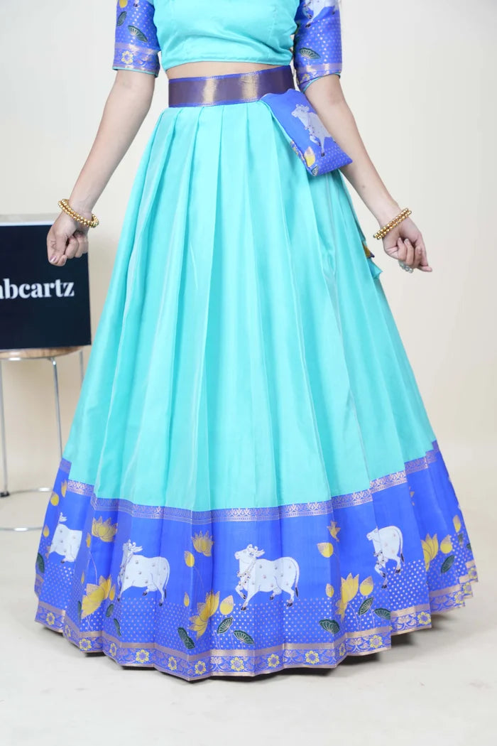 South Indian Festival Traditional Half Saree (KaamDhenu)