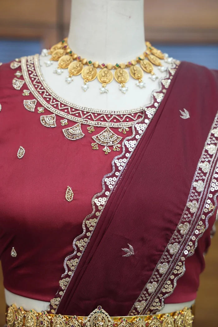 దక్షిణ భారత పండుగ సాంప్రదాయ హాఫ్ చీర (ఛవి)