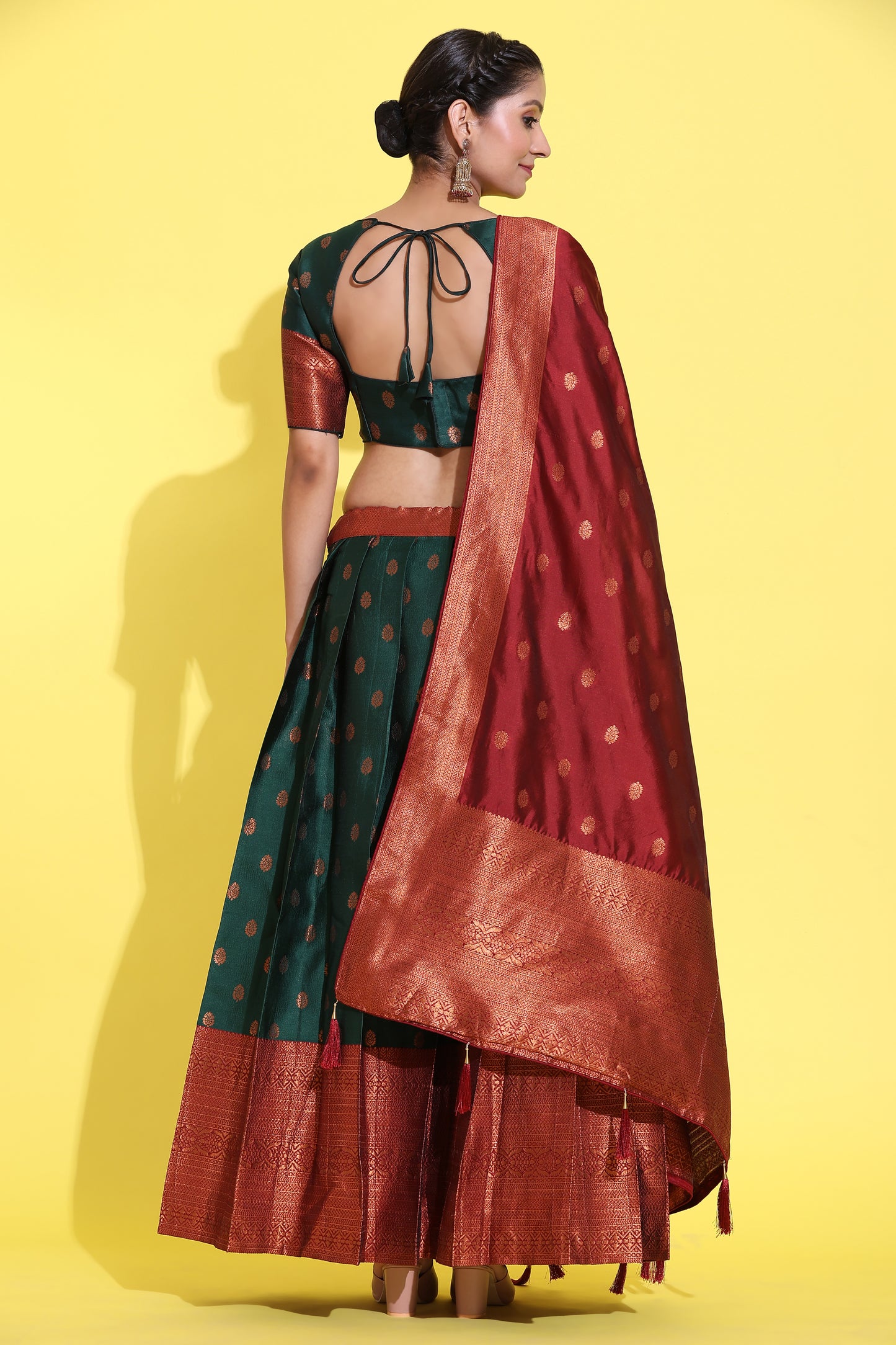 South Indian Festival Traditional Half Saree (Kantara)