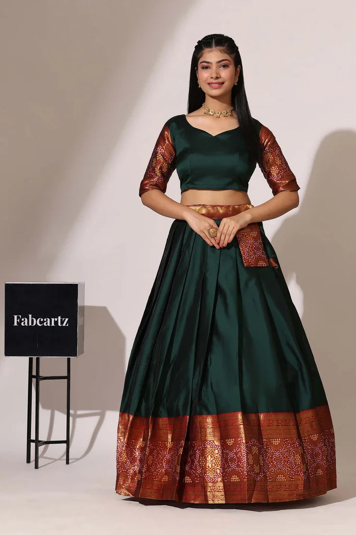 South Indian Festival Traditional Half Saree (PushpaBandhini)