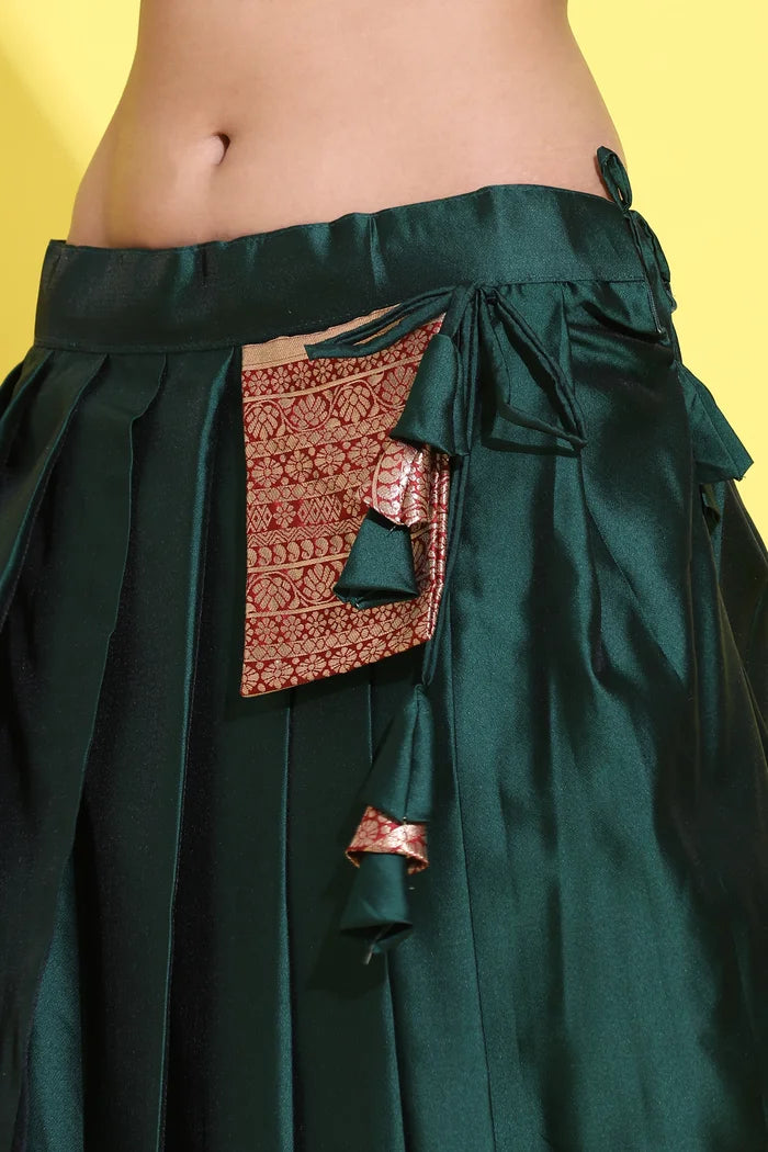 South Indian Festival Traditional Half Saree (Tanishq)