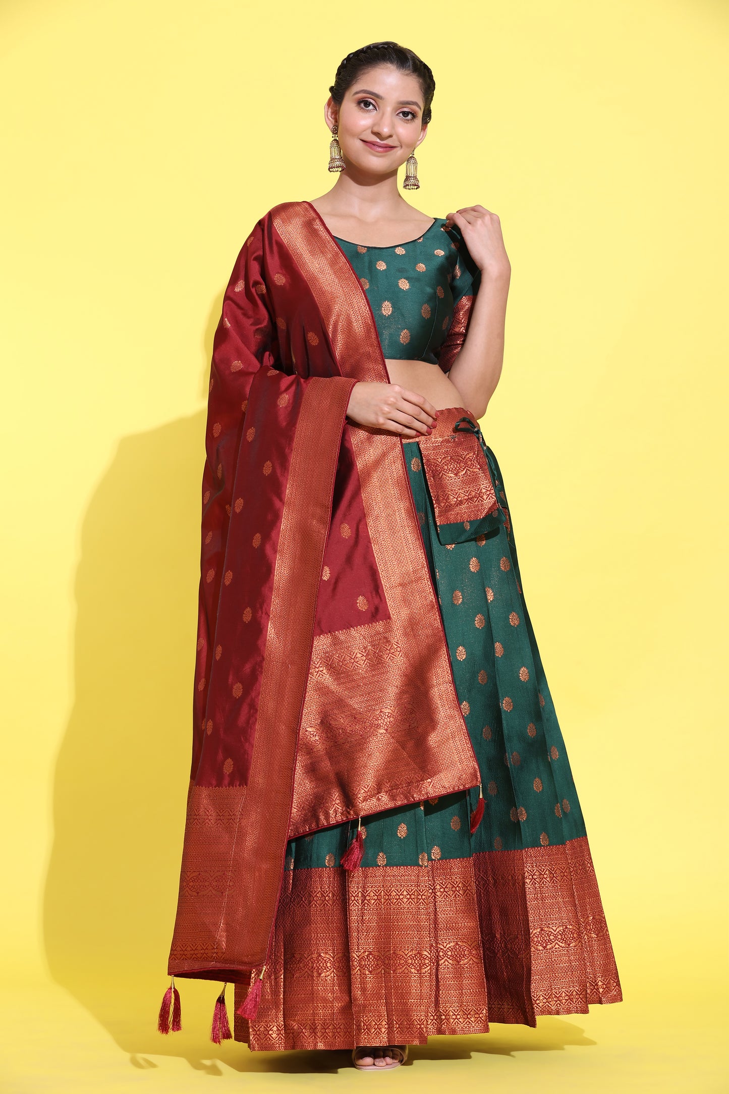 South Indian Festival Traditional Half Saree (Kantara)