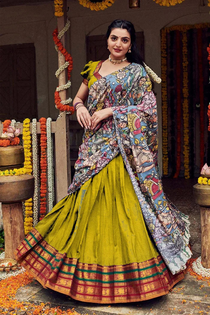 South Indian Festival Traditional Half Saree (Jugnoo)