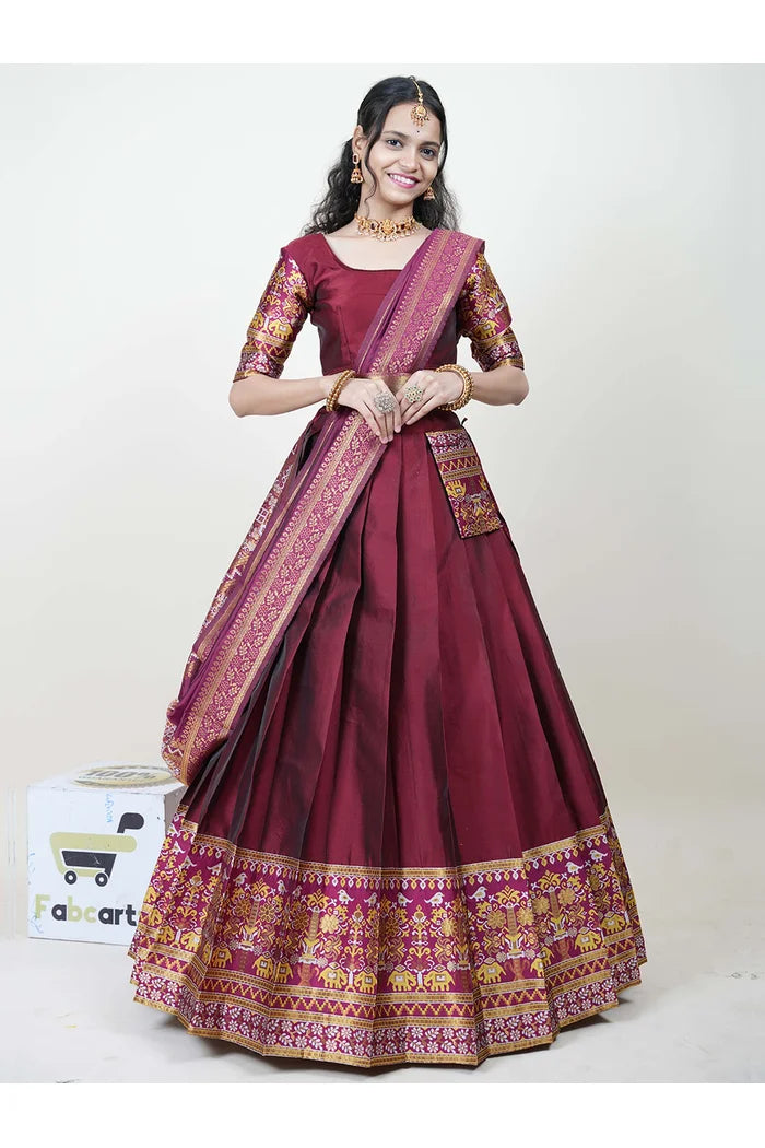South Indian Festival Traditional Half Saree (Jagvi)