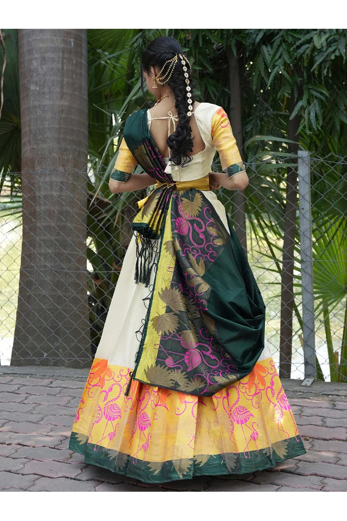 South Indian Festival Traditional Half Saree (HansPAttu)