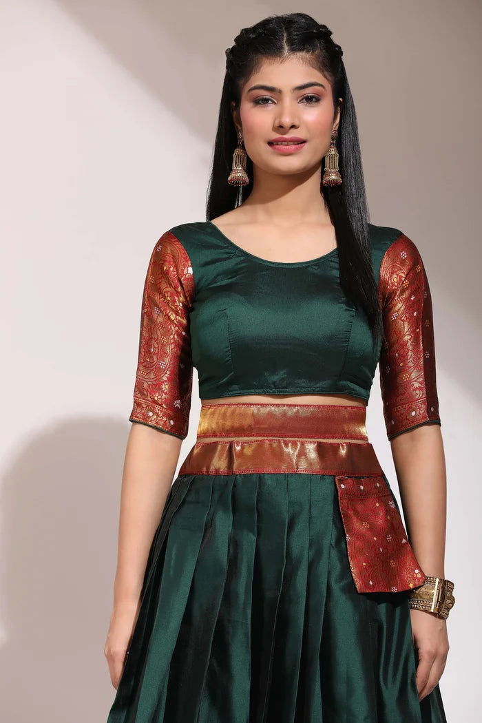 దక్షిణ భారత పండుగ సాంప్రదాయ హాఫ్ చీర(పటోలా)