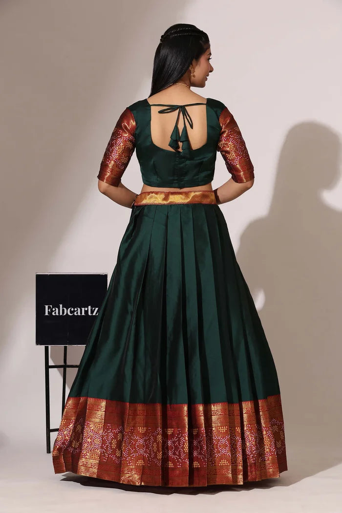 South Indian Festival Traditional Half Saree (PushpaBandhini)
