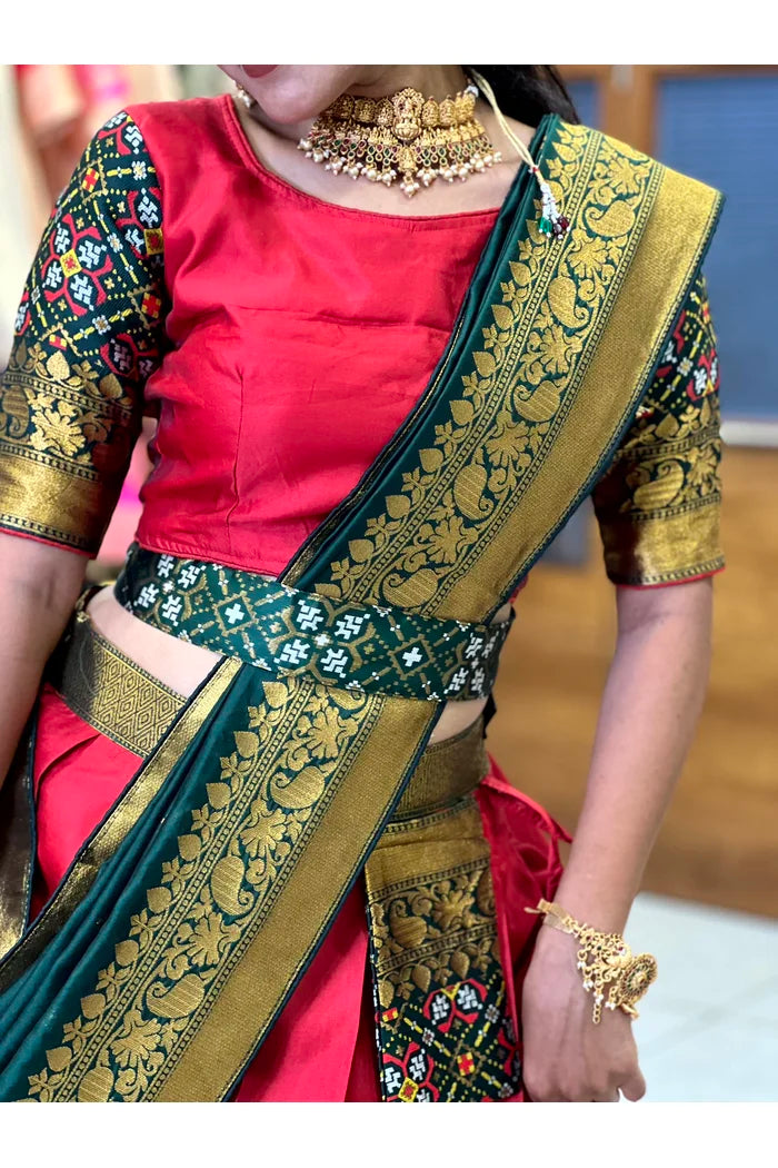 South Indian Festival Traditional Half Saree(Patola)