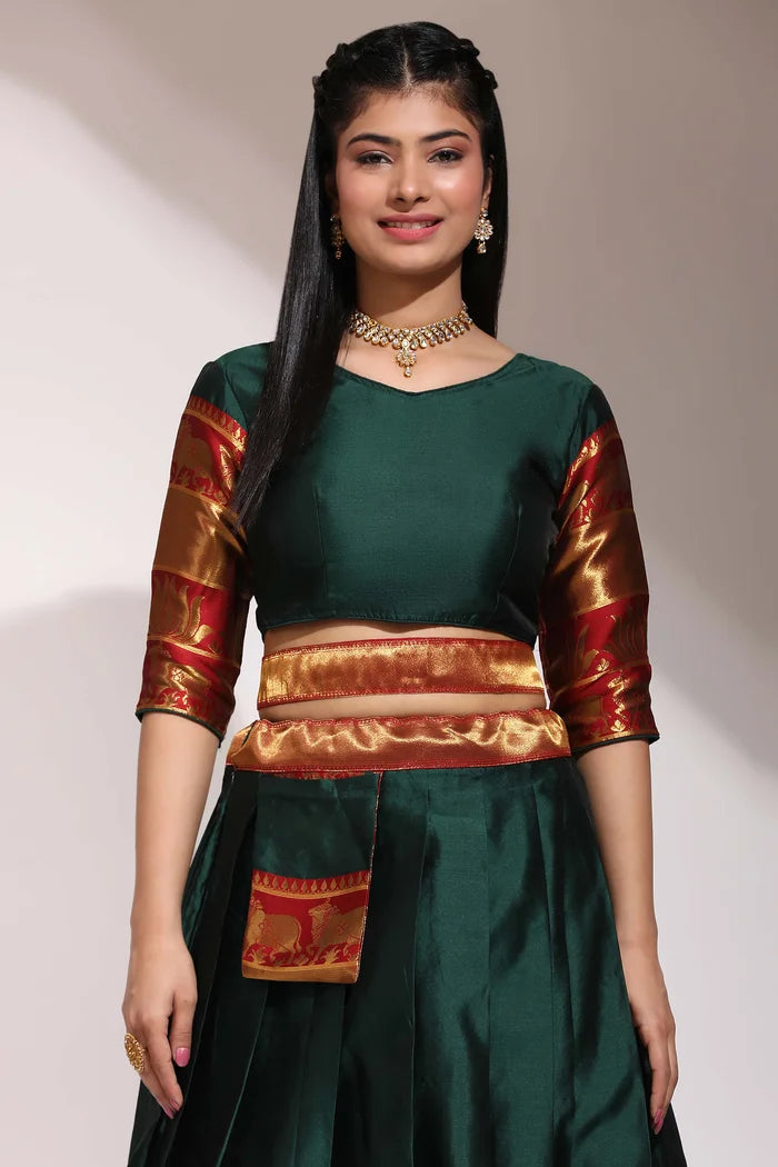 South Indian Festival Traditional Half Saree (LotusPattu)