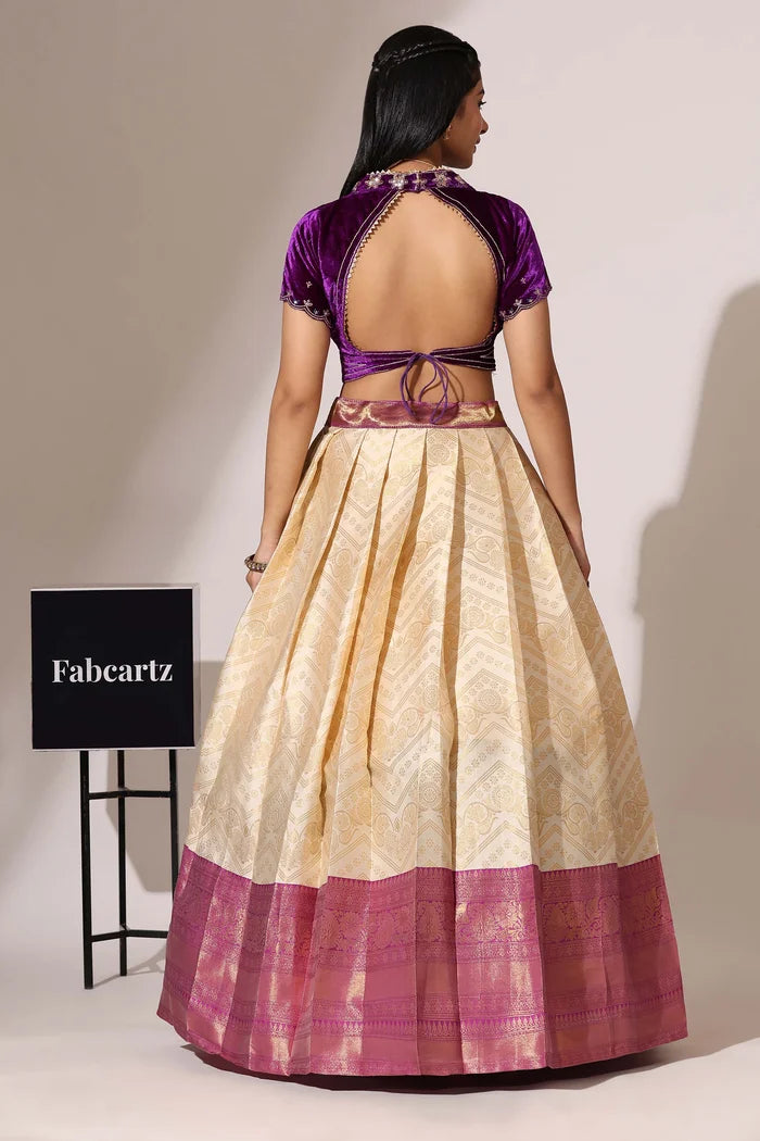 South Indian Festival Traditional Half Saree (Maheshmati)