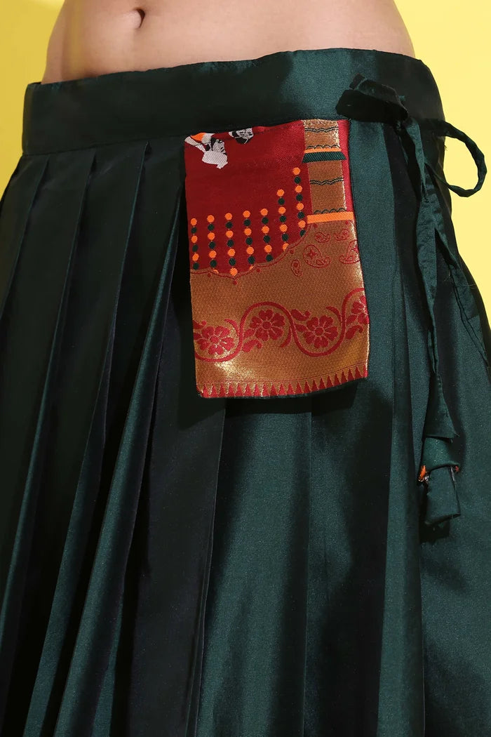 South Indian Festival Traditional Half Saree (WeddingPAttu)